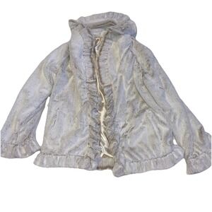 Beautiful Damselle New York Beige faux fur jacket Size Small